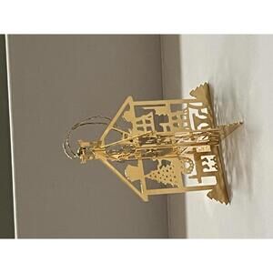 Danbury Mint Vintage 23k Gold Plated Christmas Ornament 1984